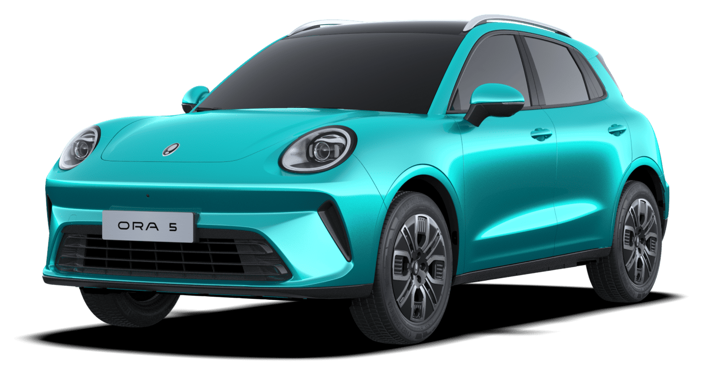 Etched illustration of the GWM ORA 5 electric SUV